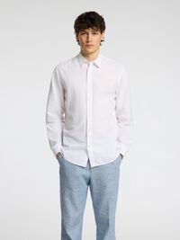 KOSZULKA SLIM FIT, Bright White, highres