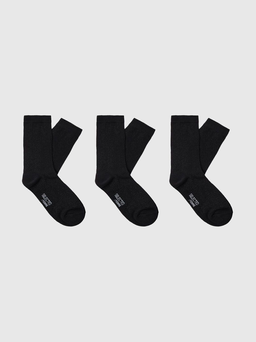 Selected 3-PACK GLITTER SOCKS, Black, highres - 16098218_Black_001.jpg