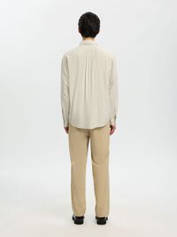 RELAXED FIT LONG SLEEVED SHIRT, White Pepper, highres