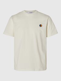 BESTICKTES T-SHIRT, Egret, highres