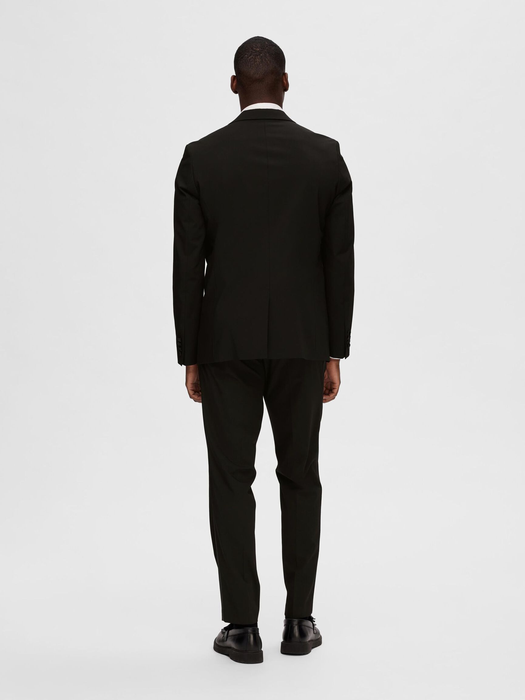 VISCOSEMIX SMOKING BLAZER, Black, highres