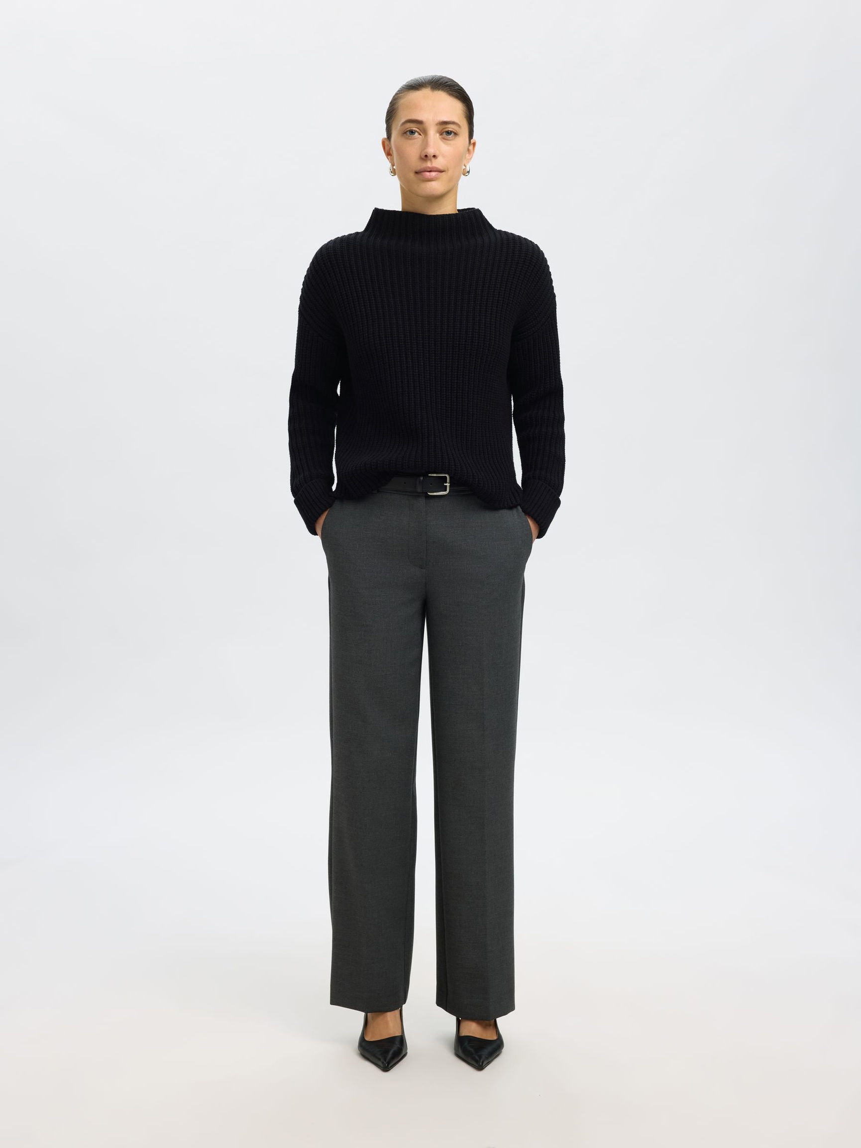 OVERSIZED PULLOVER, Black, highres