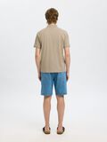 Selected KURZARM POLO SHIRT, Oatmeal, highres - 16099994_Oatmeal_004.jpg