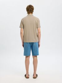 MANCHES COURTES POLO, Oatmeal, highres