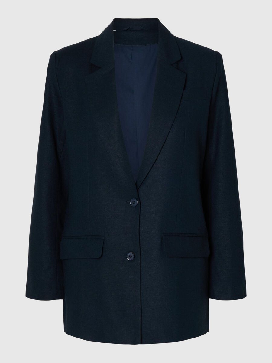 Selected RELAXED FIT SINGLE-BREASTED BLAZER, Dark Sapphire, highres - 16096242_DarkSapphire_001.jpg
