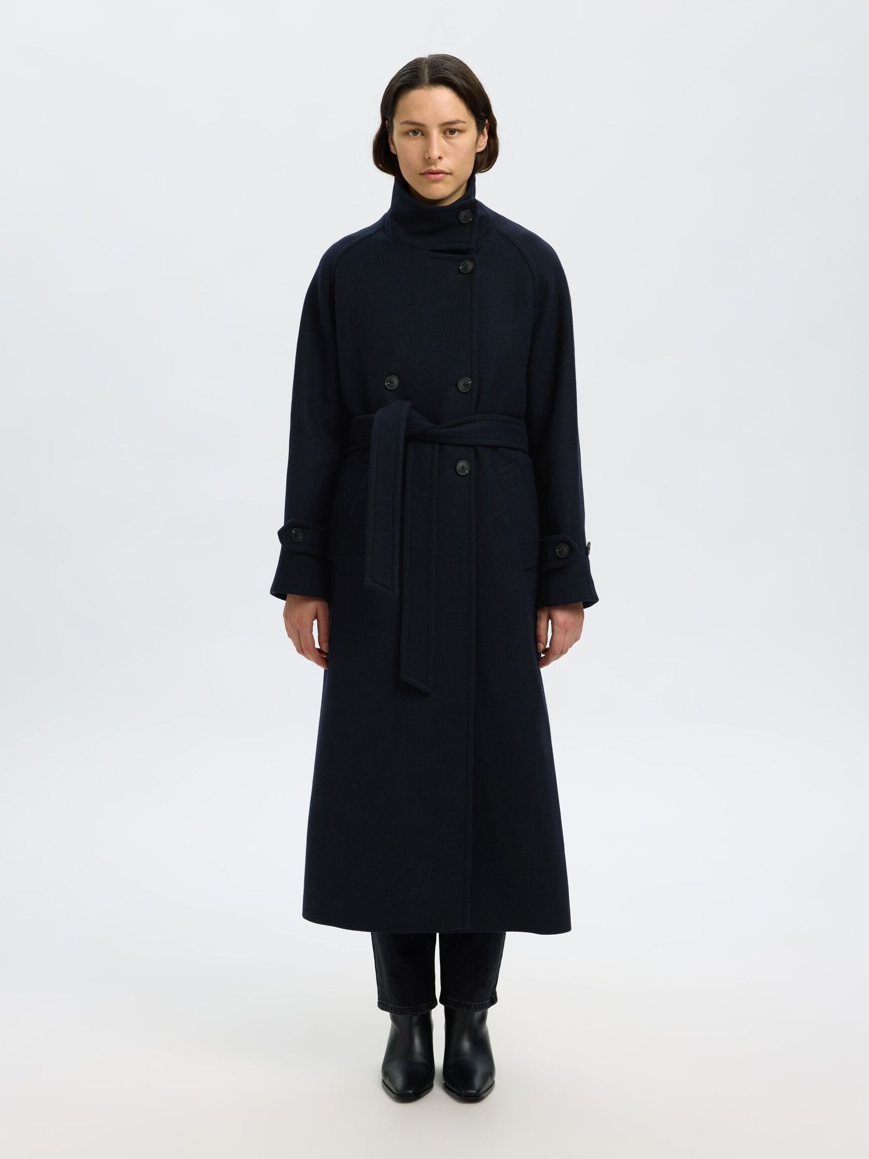 WOOL BLEND  COAT, Sky Captain, highres