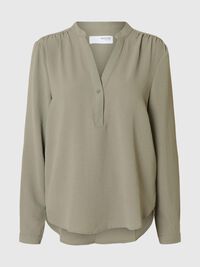 LONG-SLEEVED BLOUSE, Vetiver, highres