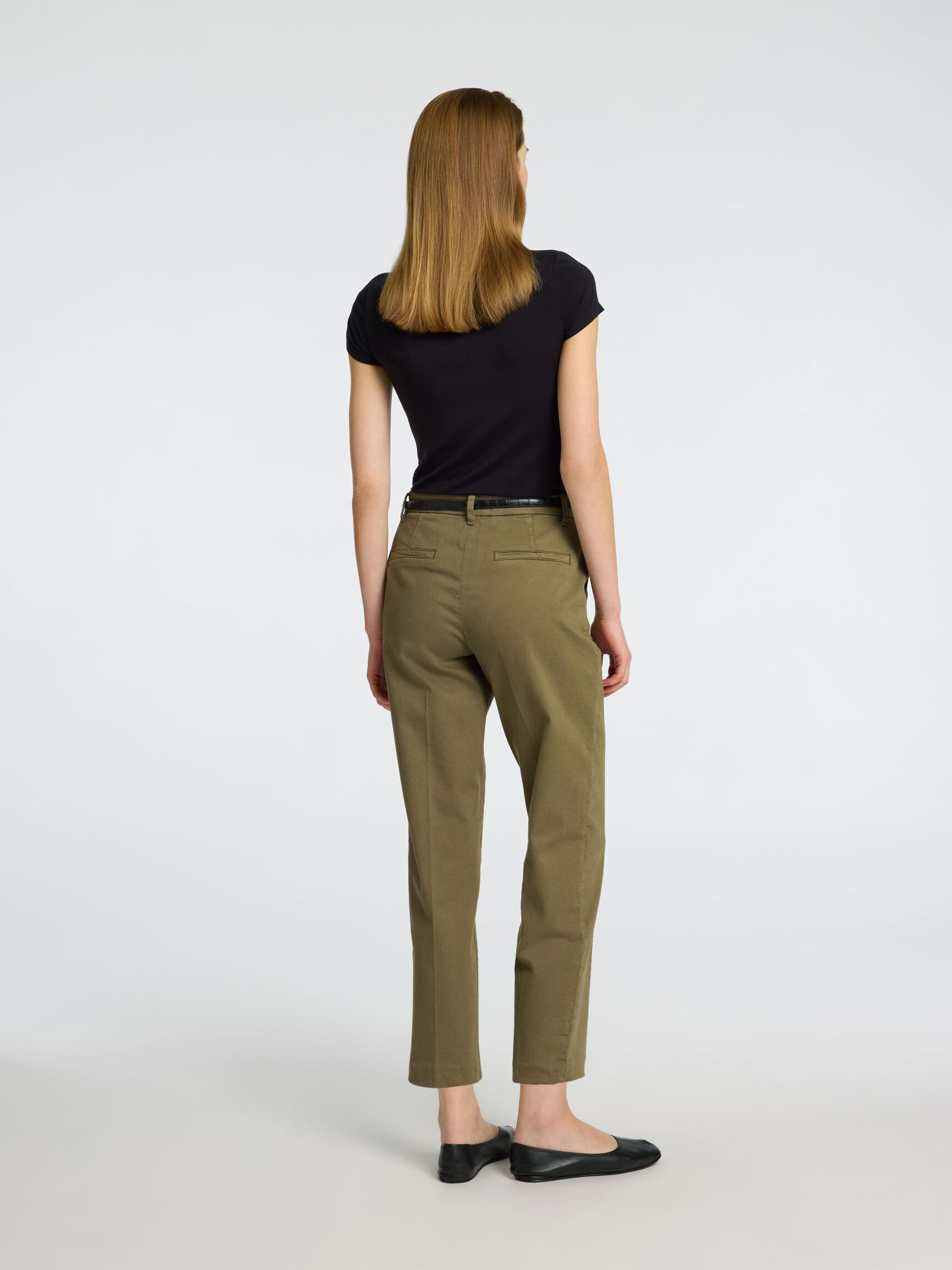 CROPPED TAPERED TROUSERS, Kalamata, highres