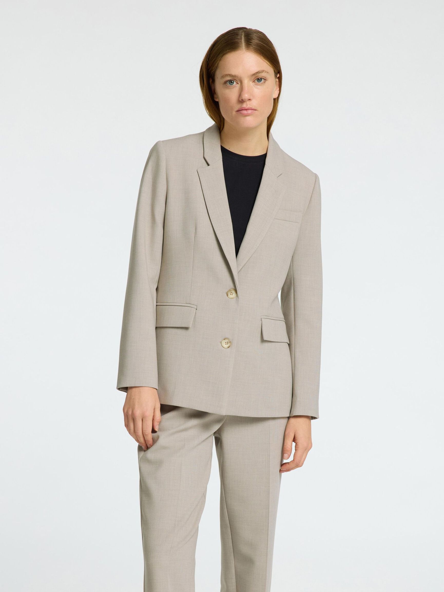 KLASSIEKE PASVORM BLAZER, Island Fossil, highres