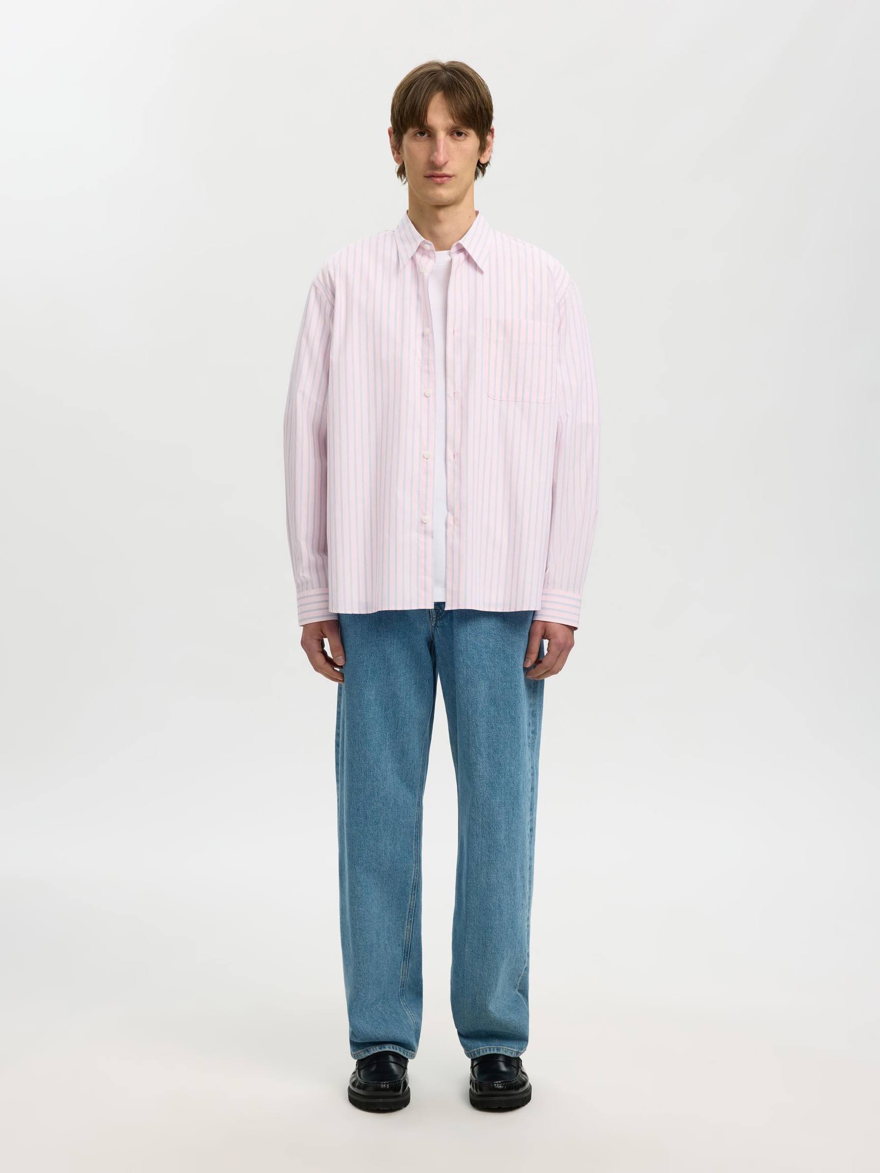 RELAXED FIT OVERHEMD MET LANGE MOUWEN, Pale Dogwood, highres