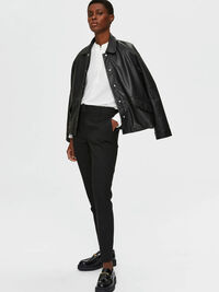 TAPERED TROUSERS, Black, highres