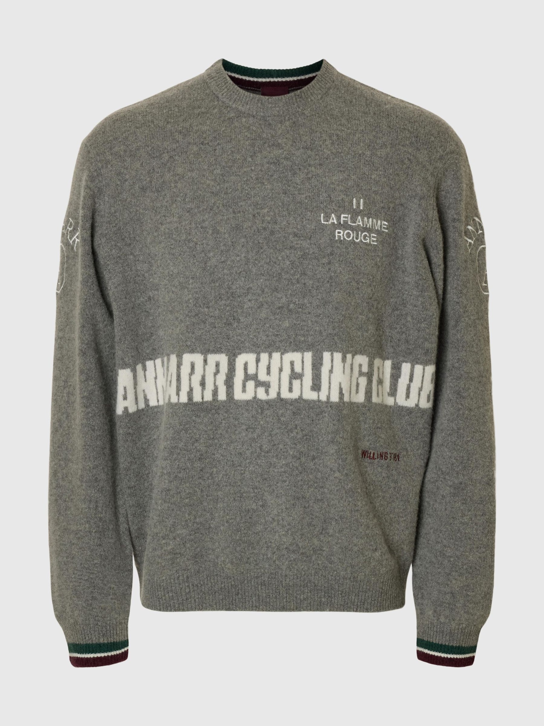 REGULAR FIT KNITTED PULLOVER, Grey Melange, highres