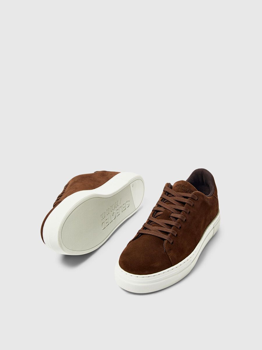 Selected CHUNKY SUEDE  TRAINERS, Chocolate Brown, highres - 16095934_ChocolateBrown_004.jpg