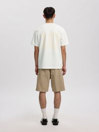 SHORT SLEEVED CREWNECK T-SHIRT, Coconut Milk, highres
