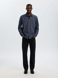 REGULAR FIT  DENIM SHIRT, Dark Blue Denim, highres