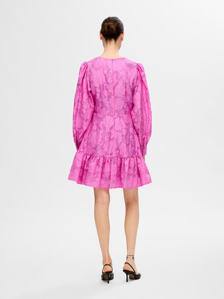 Selected GEBLÜMTES LANGARM MINIKLEID, Phlox Pink, highres - 16094189_PhloxPink_004.jpg