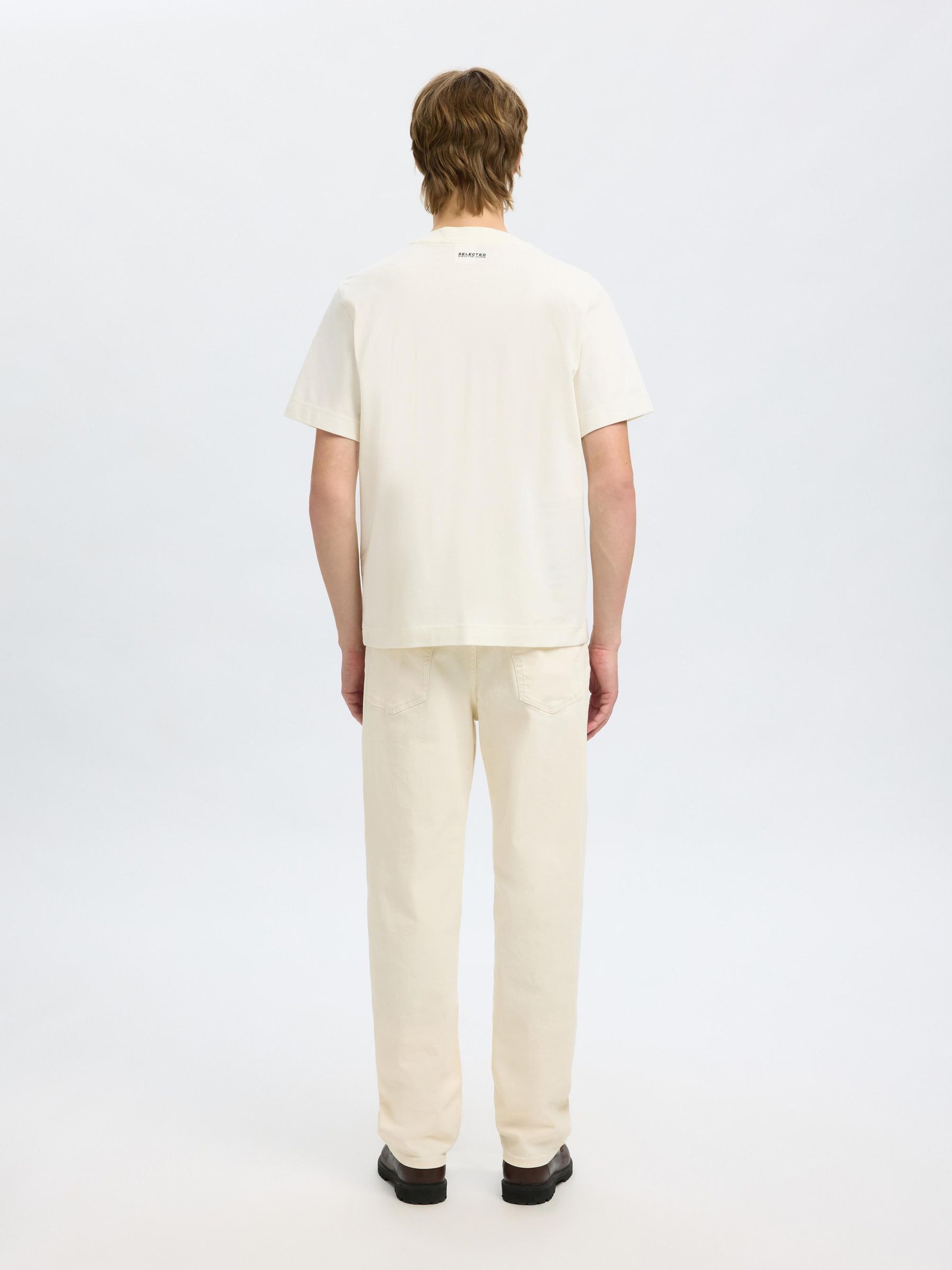 CORTE REGULAR, ESTAMPADO CAMISETA DE CUELLO REDONDO, Egret, highres