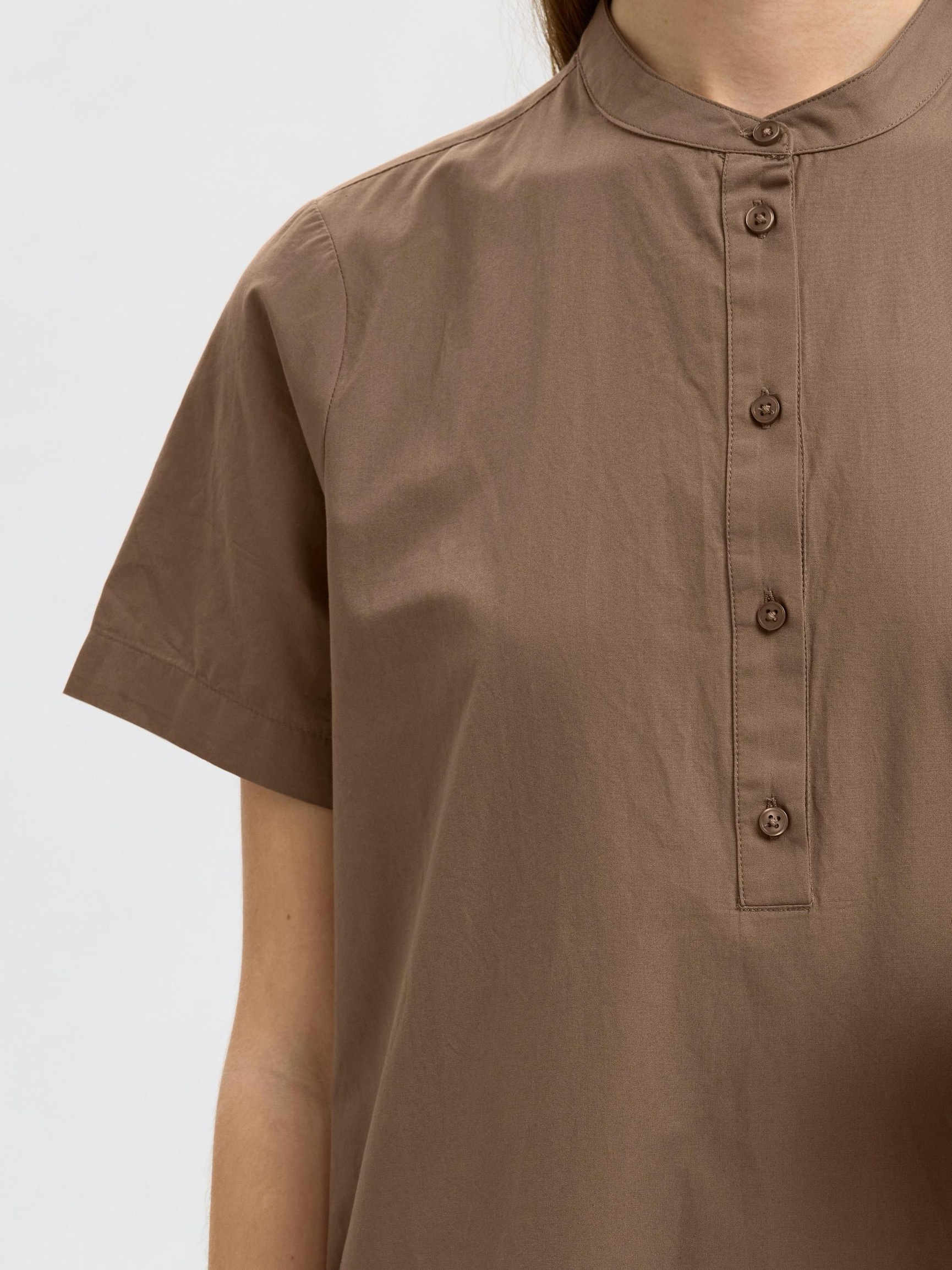 KATOENEN MINI JURK, Coca Mocha, highres