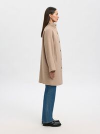WOOL BLEND COAT, Sandshell, highres