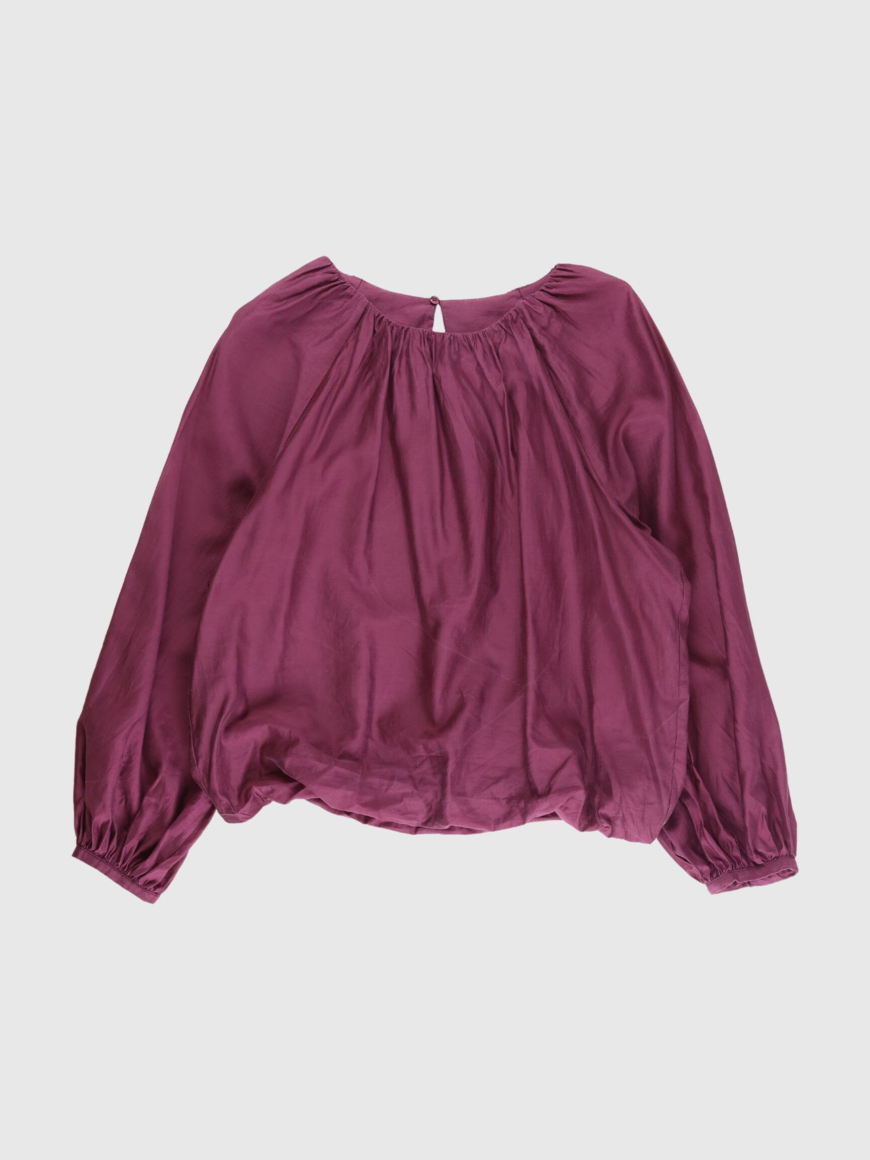 SEMI SHEER LONG SLEEVED BLOUSE, Fig, highres
