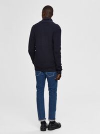 SCHALKRAGEN STRICKJACKE, Maritime Blue, highres
