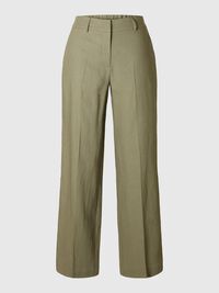 TAILORED WIDE-LEG TROUSERS, Vetiver, highres