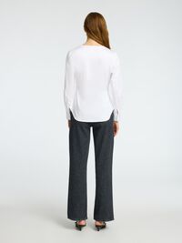 TÆTSIDDENDE LANGÆRMET SKJORTE, Bright White, highres