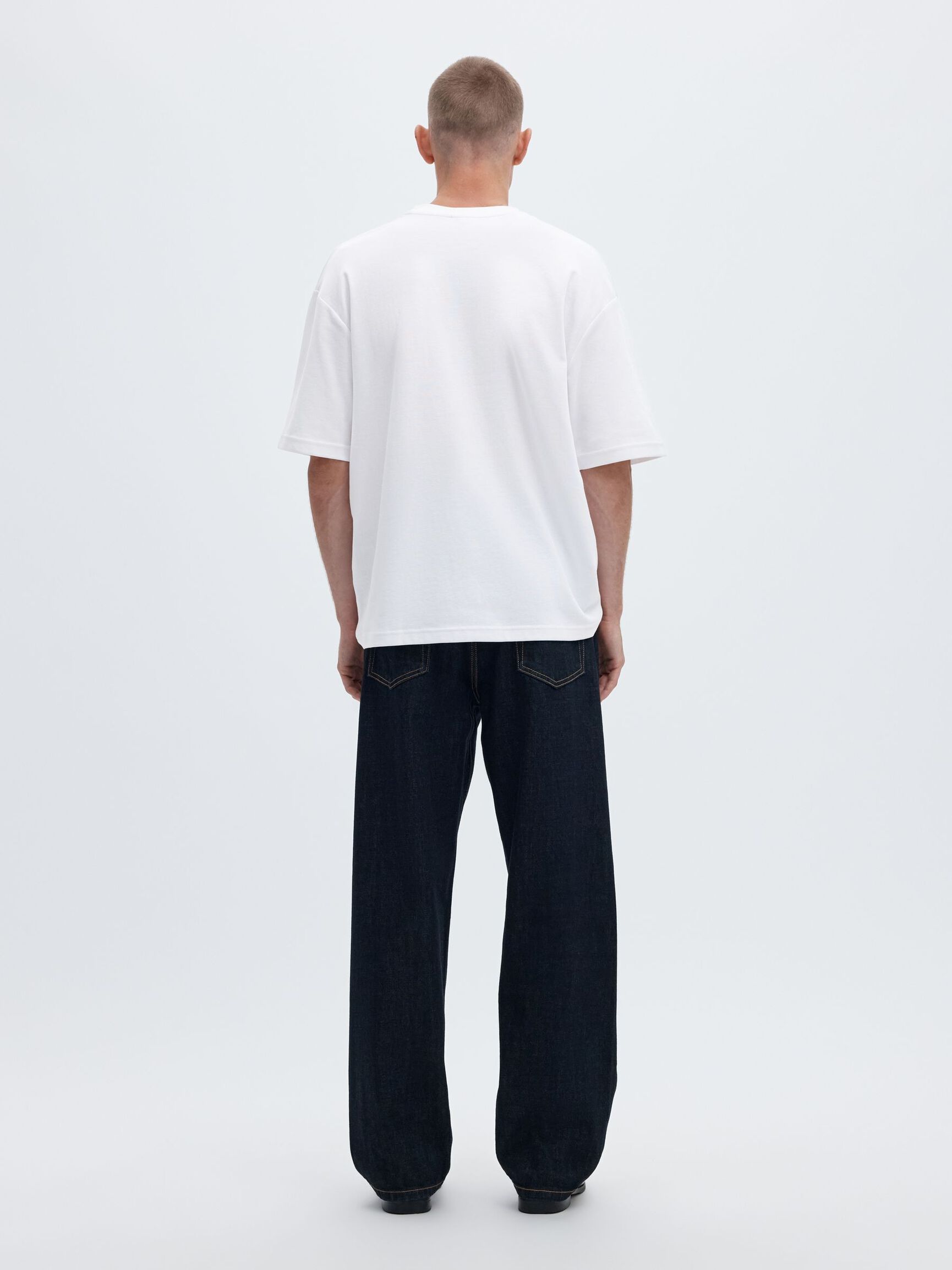 SURDIMENSIONNÉ À MANCHES COURTES T-SHIRT, Bright White, highres