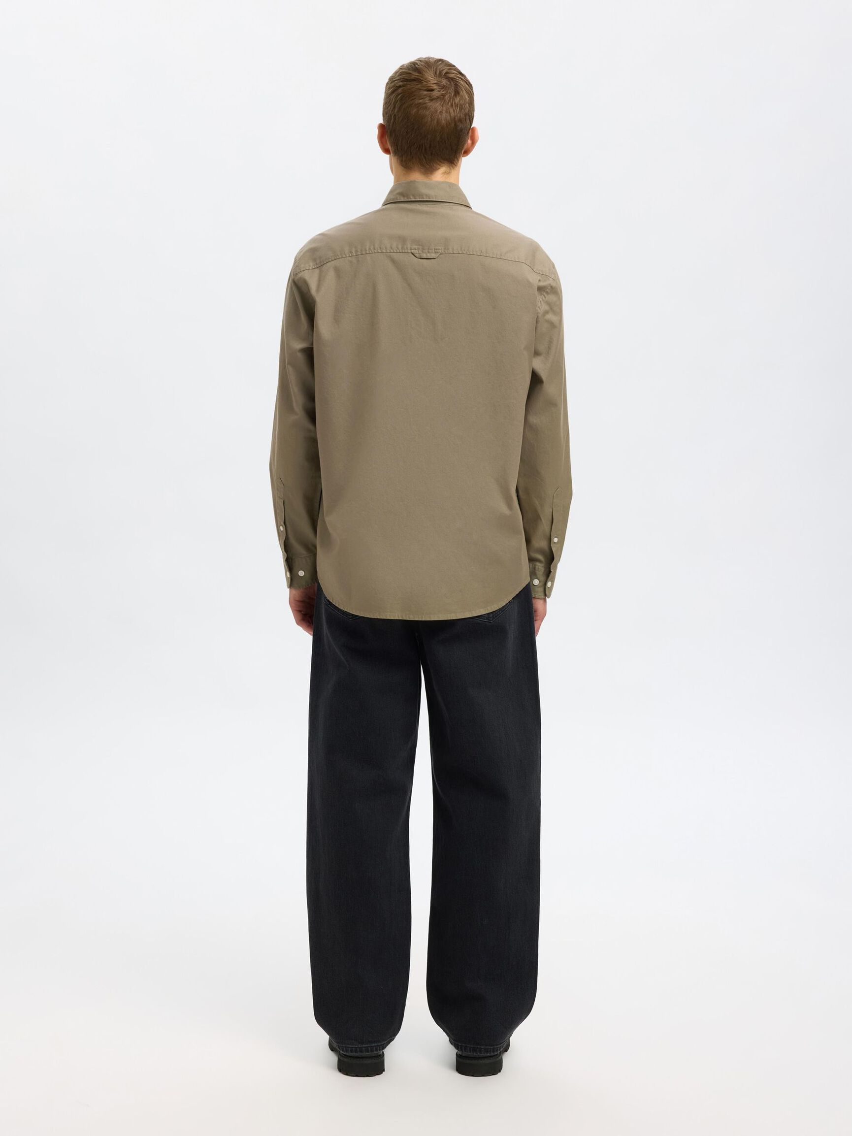RELAXED FIT TWILL SHIRT, Vetiver, highres
