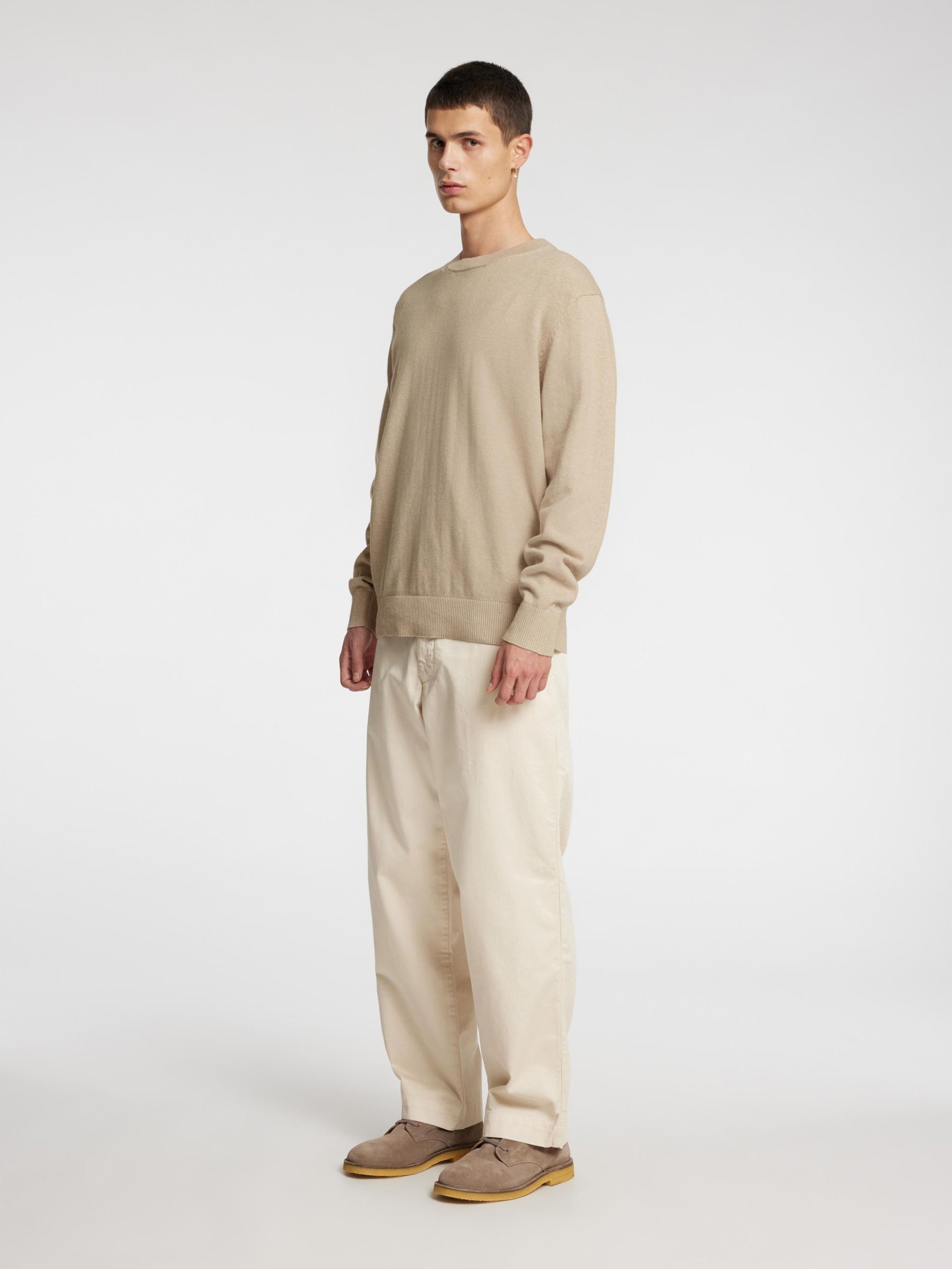 COUPE CLASSIQUE PULL EN MAILLE, Beige, highres