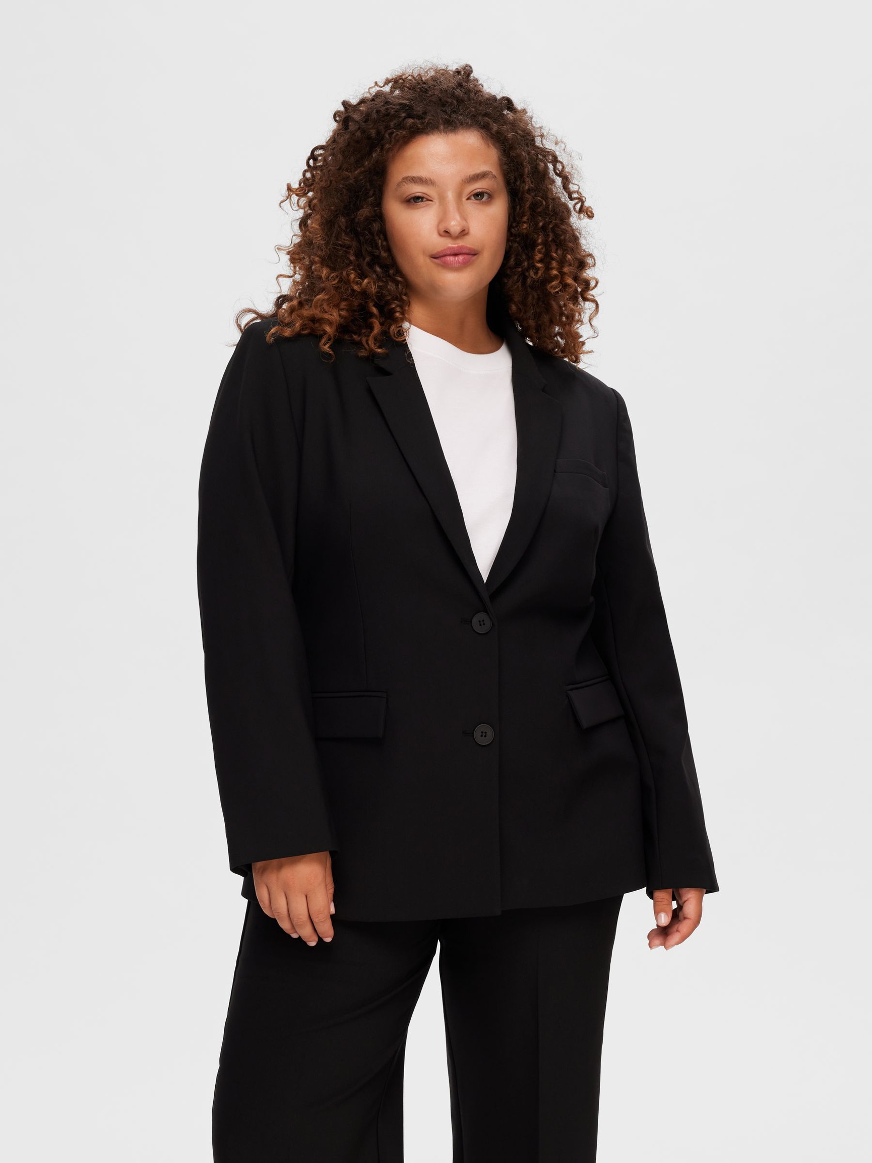 KLASSISCHER EINREIHIGER BLAZER, Black, highres