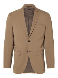 COUPE SLIM EN VISCOSE MÉLANGÉE BLAZER, Camel, highres