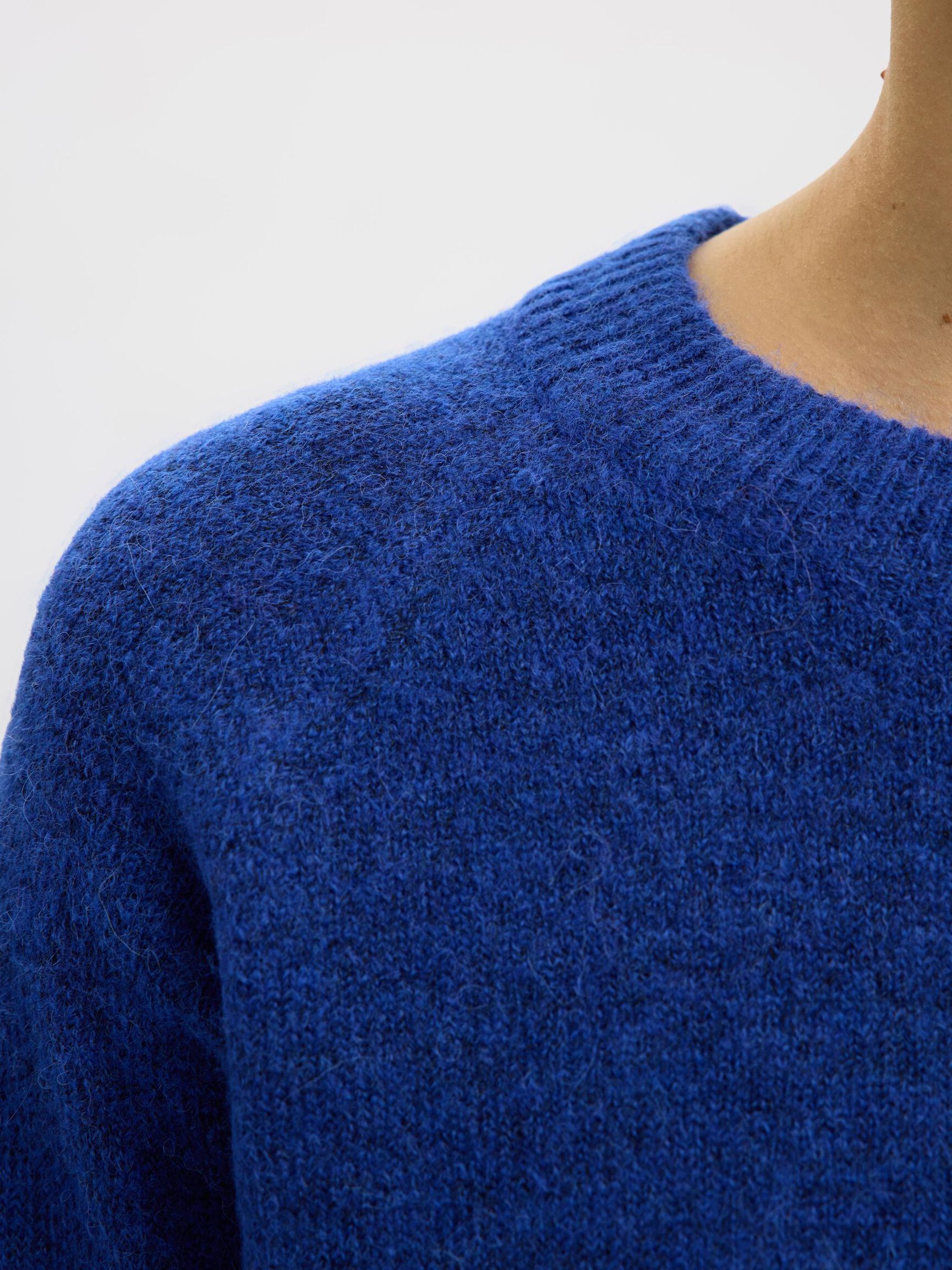LONG-SLEEVED KNITTED JUMPER, Dazzling Blue, highres