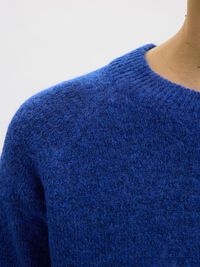 LONG-SLEEVED KNITTED JUMPER, Dazzling Blue, highres