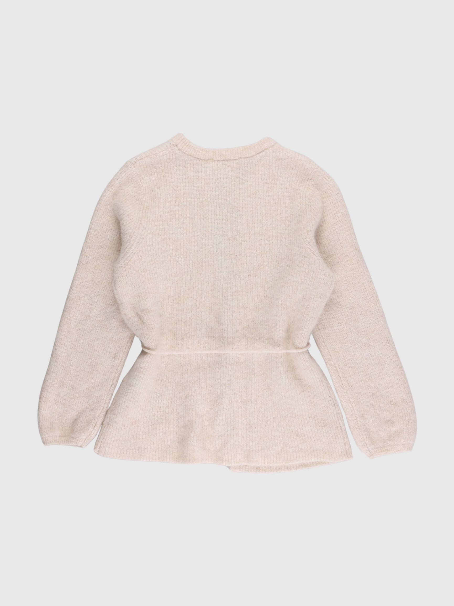 ULDBLANDING MED BÆLTE CARDIGAN, Birch, highres