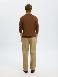 100% MERINO WOOL KNITTED POLO SHIRT, Soft Silt, highres