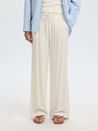 VISCOSE BLEND TROUSERS, Sandshell, highres
