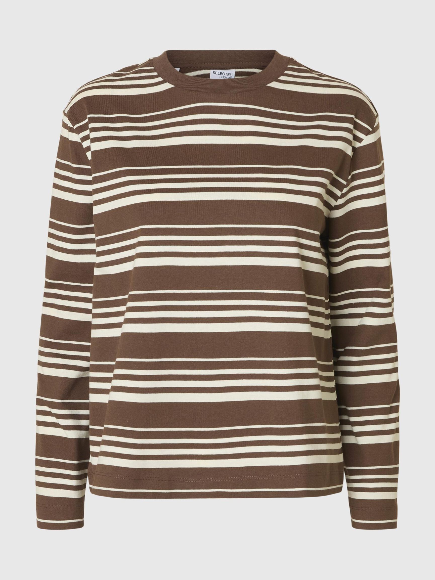 BOXY FIT LONGSLEEVE, Chestnut, highres