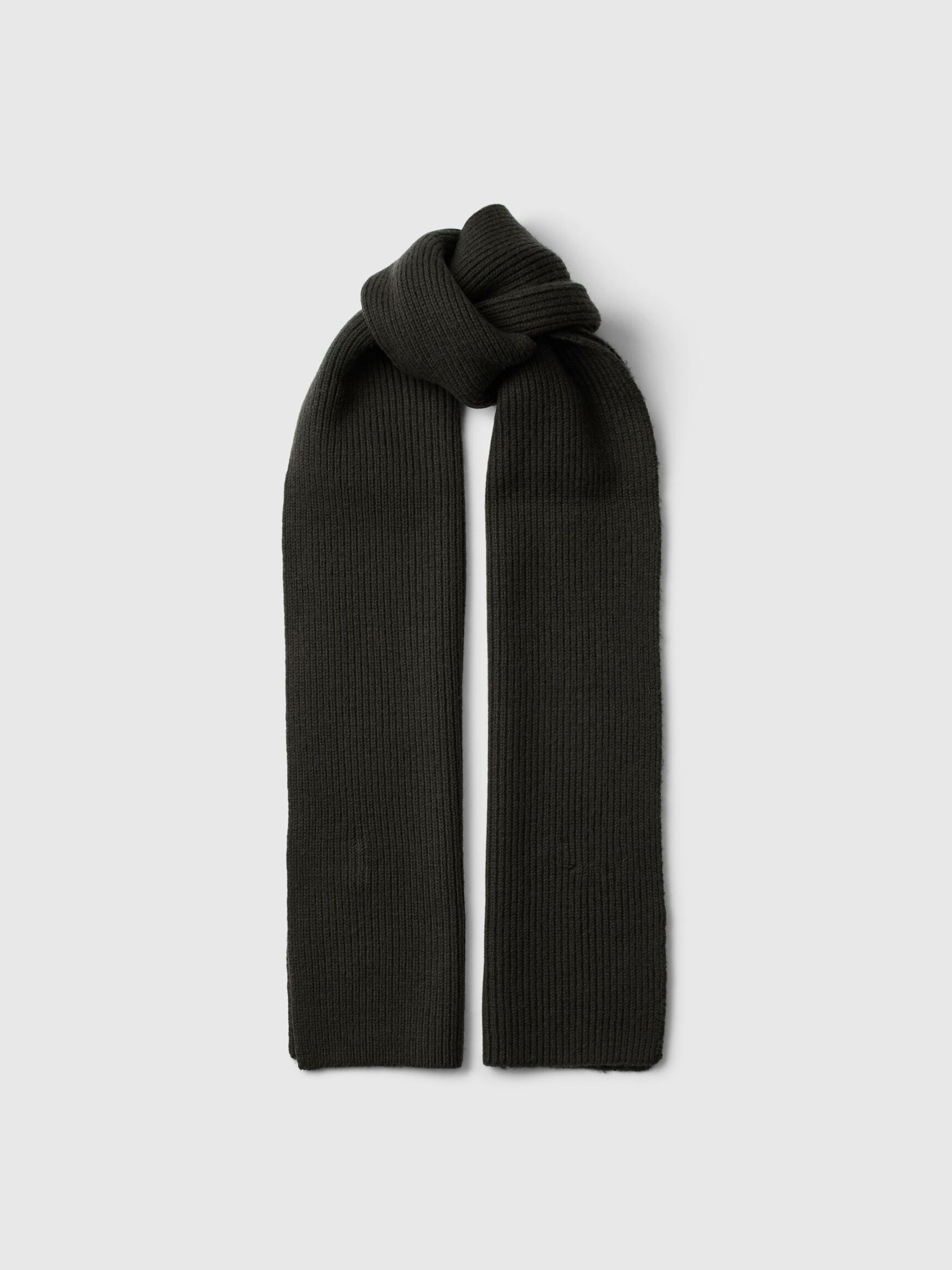 100% MERINO WOOL SCARF, Peat, highres