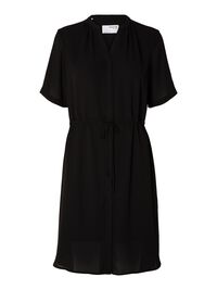 SHORT-SLEEVED SHIRT DRESS, Black, highres