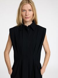 MOUWLOOS MIDI JURK, Black, highres