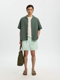 KLASSISCHE BADESHORTS, Aqua Gray, highres
