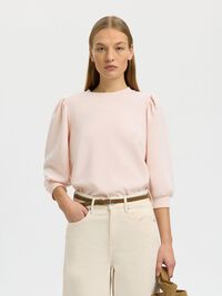 PUFF SLEEVE SWEATSHIRT, Pale Dogwood, highres