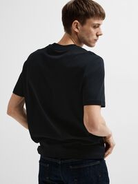 SHORT-SLEEVED RELAXED FIT T-SHIRT, Black, highres