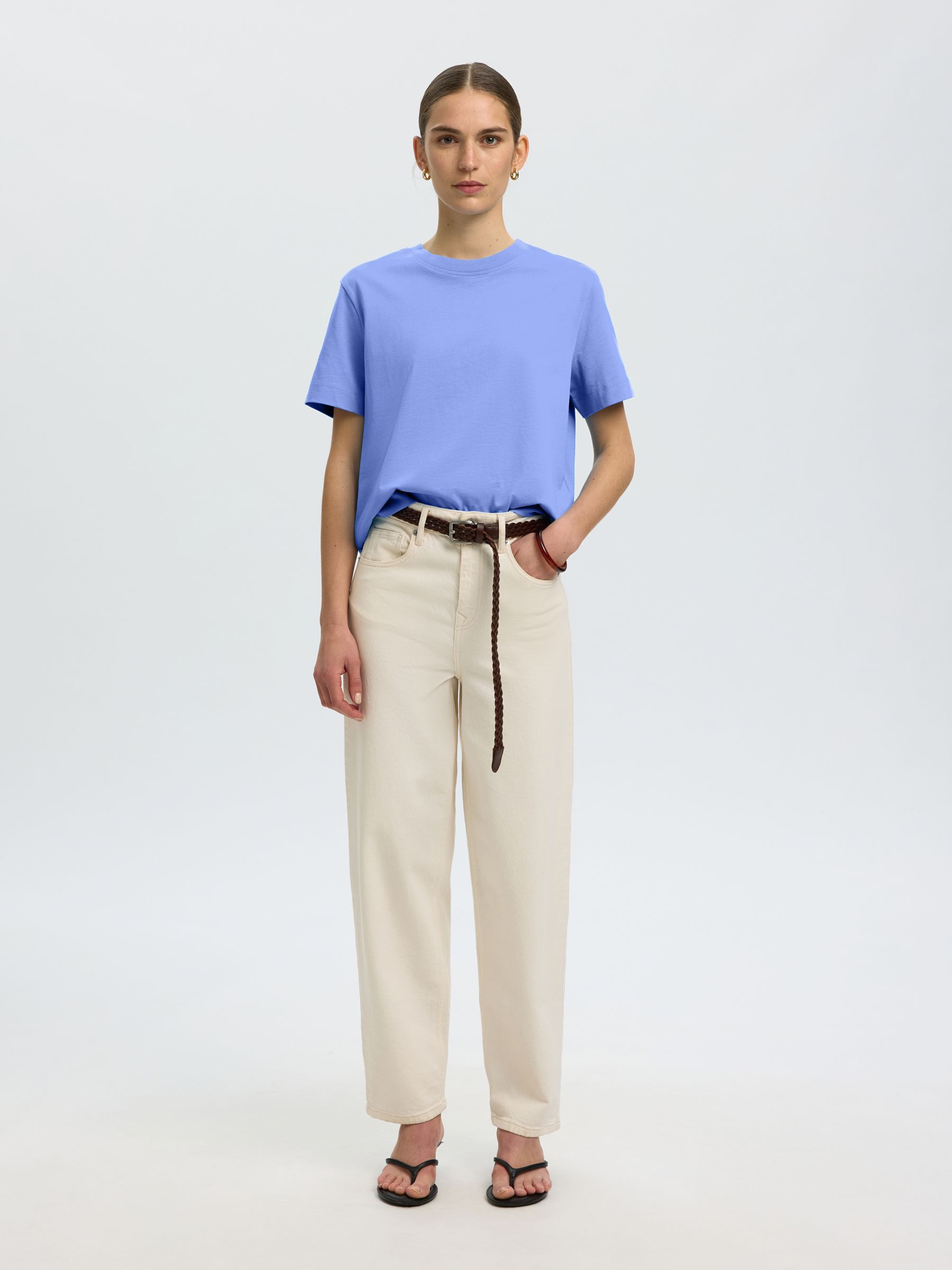 BOXY T-SHIRT, Cornflower Blue, highres