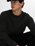 Selected 100% COTTON CREWNECK JUMPER, Black, highres - 16094385_Black_008.jpg