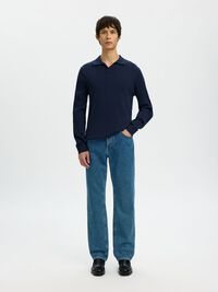 REGULAR FIT POLO SHIRT, Navy Blazer, highres