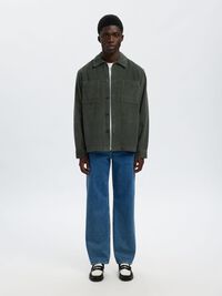 CORDUROY OVERSHIRT, Deep Forest, highres