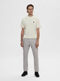 BESTICKTES T-SHIRT, Egret, highres
