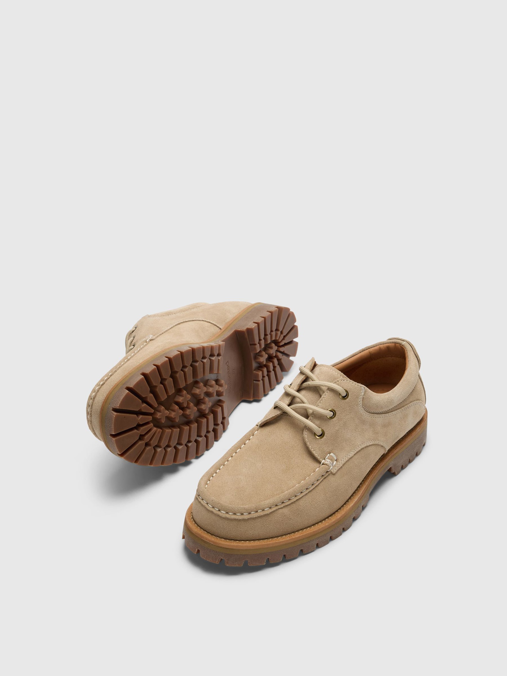 SUEDE BOAT SHOES, Sand, highres